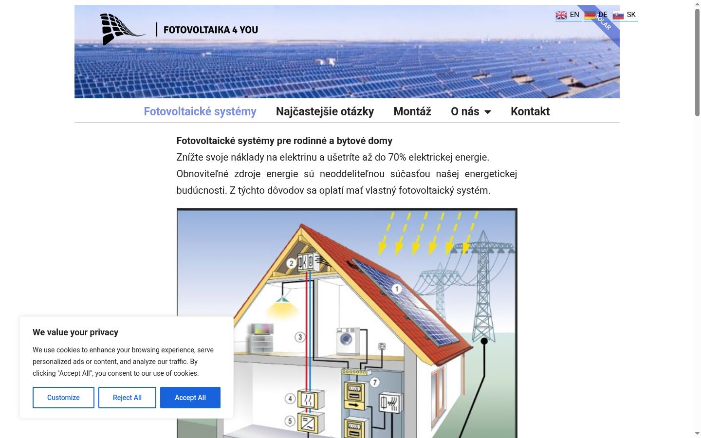 Screenshot del banner di consenso mostrato prima di qualsiasi interazione