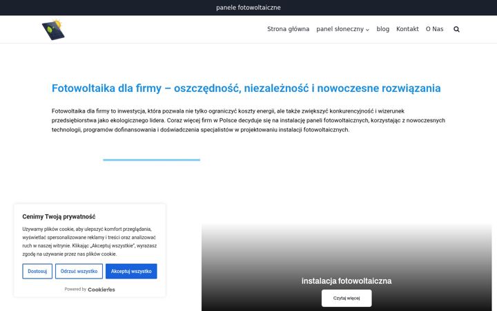 Screenshot of fotowoltaiczne-pl.com