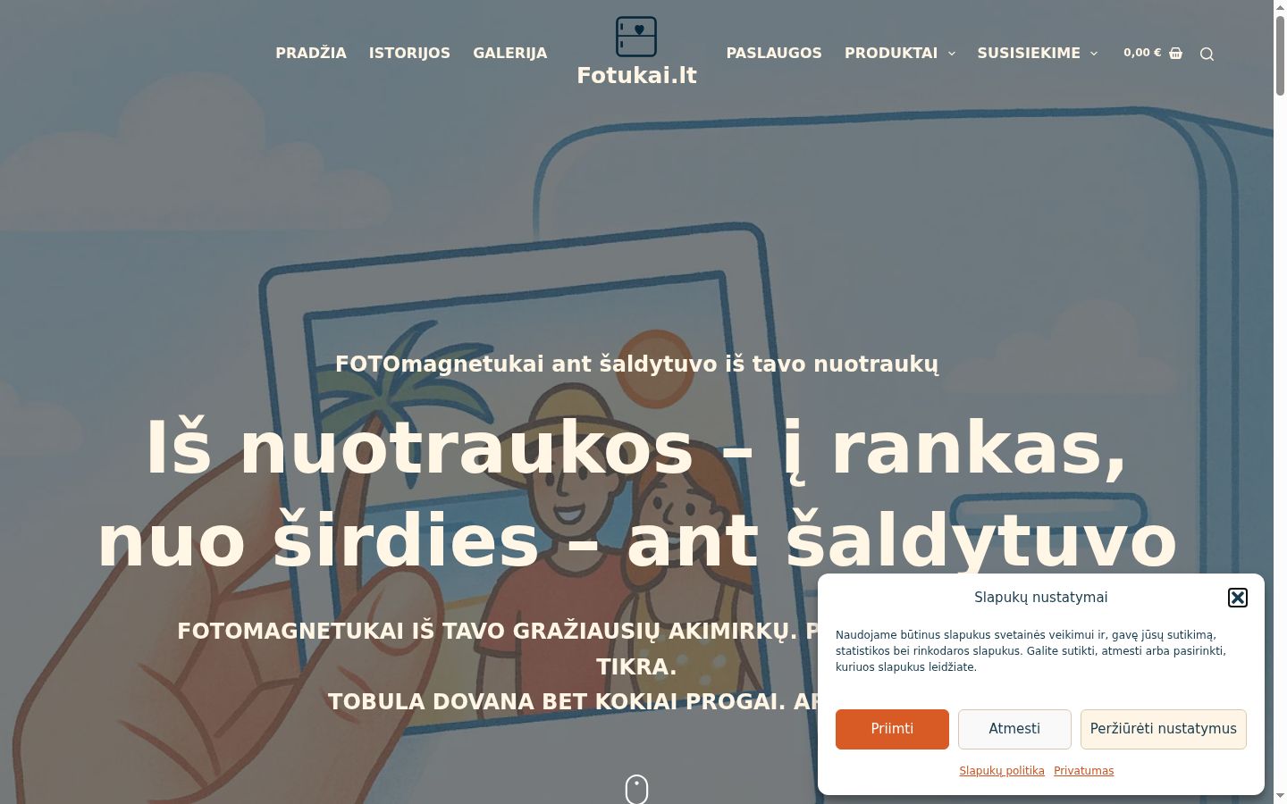 Snímek obrazovky baneru souhlasu zobrazeného před jakoukoli interakcí