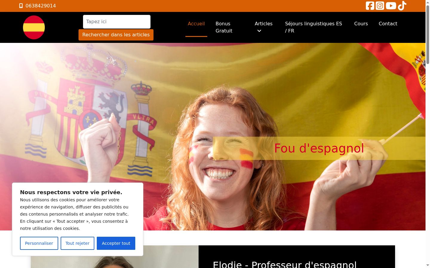 Screenshot tal-banner tal-kunsens muri qabel kwalunkwe interazzjoni