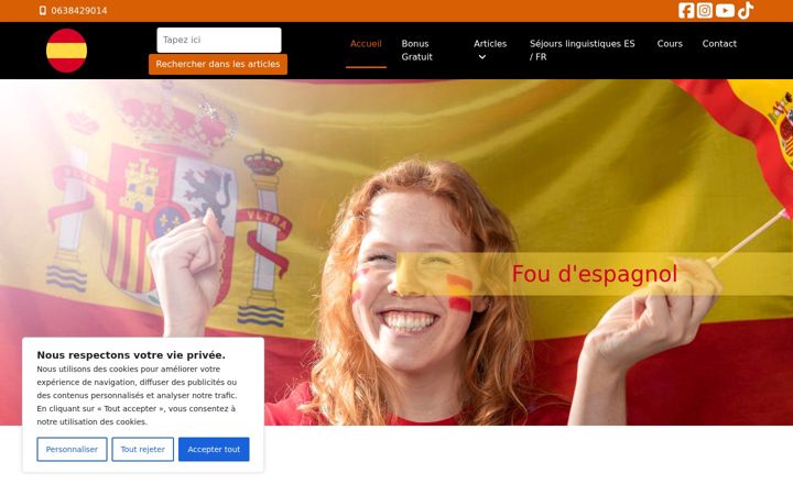 Screenshot of foudespagnol.com