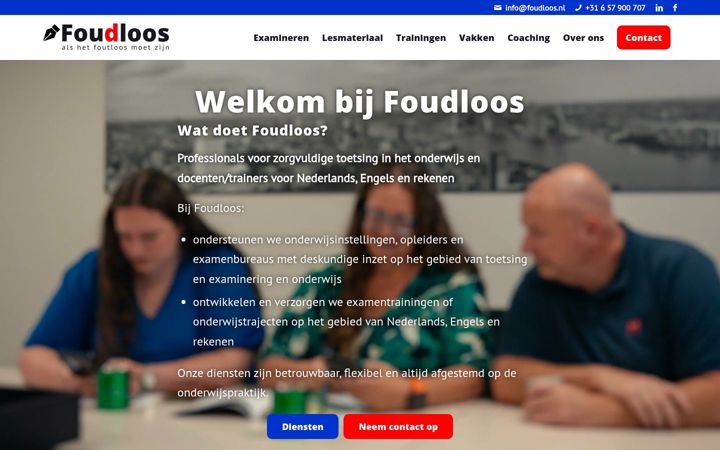 Screenshot of foudloos.nl