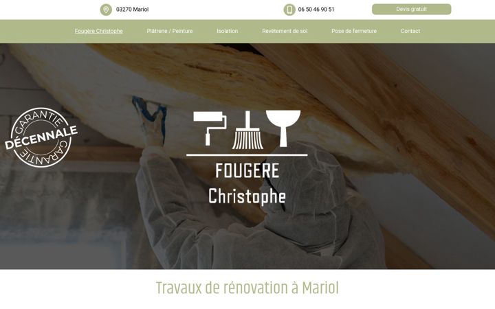 Screenshot of fougerechristophe.fr
