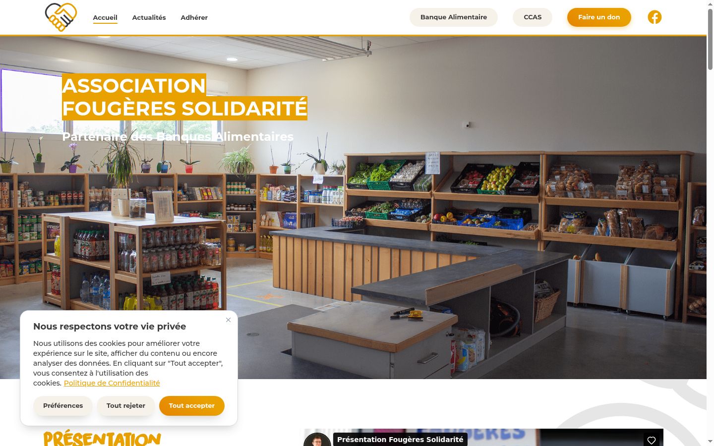 Screenshot des Einwilligungsbanners vor jeglicher Interaktion