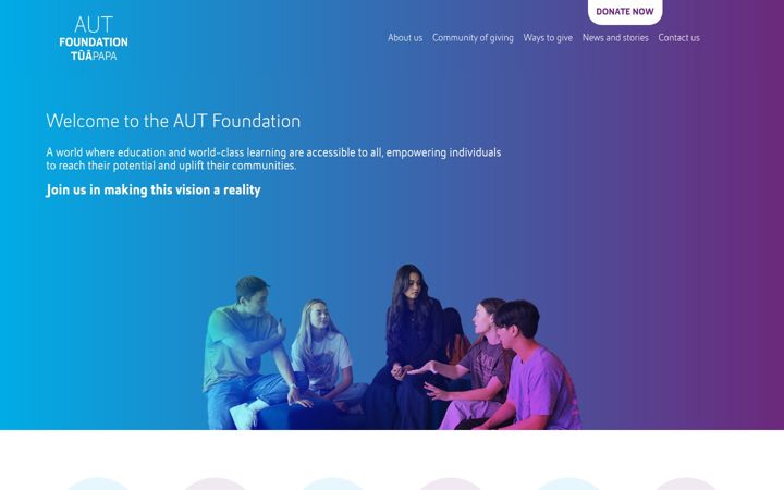 Screenshot of foundation.aut.ac.nz
