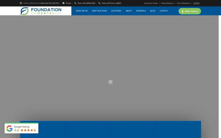 Snímek obrazovky foundationdental.com.au