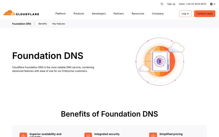 Skærmbillede af foundationdns.com