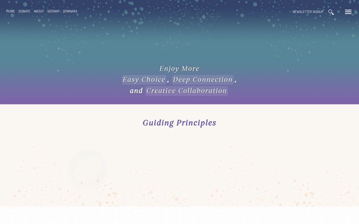 Screenshot of foundationforconsciousliving.org