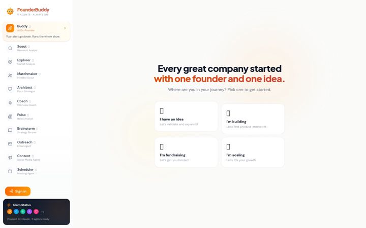 Screenshot of founder-buddy.online