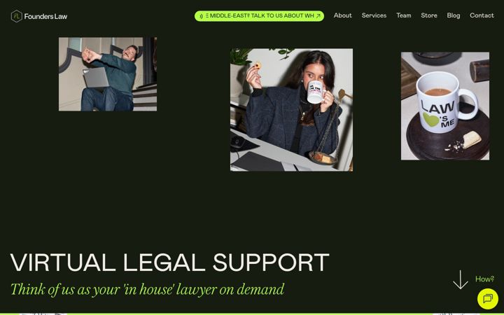 Skjámynd af founders-law.co.uk