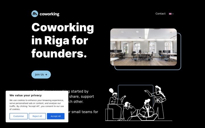 Screenshot of foundershubriga.com