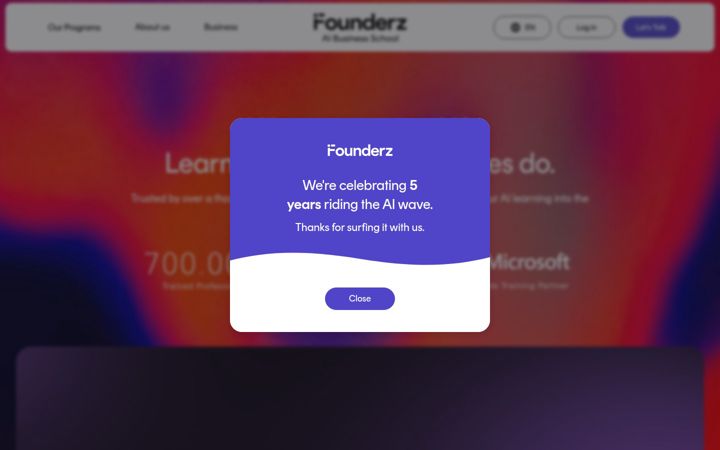 Screenshot of founderz.com