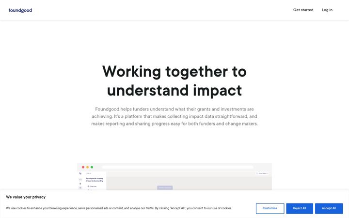 Screenshot of foundgood.org