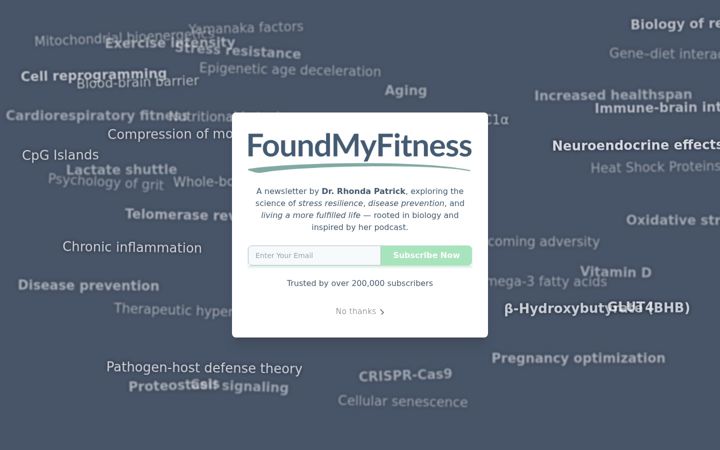 Screenshot of foundmyfitness.com