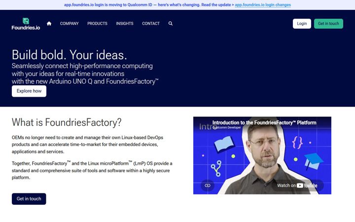 Képernyőkép: foundries.io