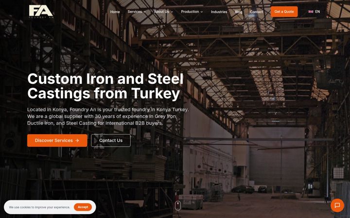 Screenshot of foundry-an.com