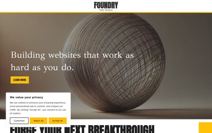 Screenshot of foundrywebstudios.com