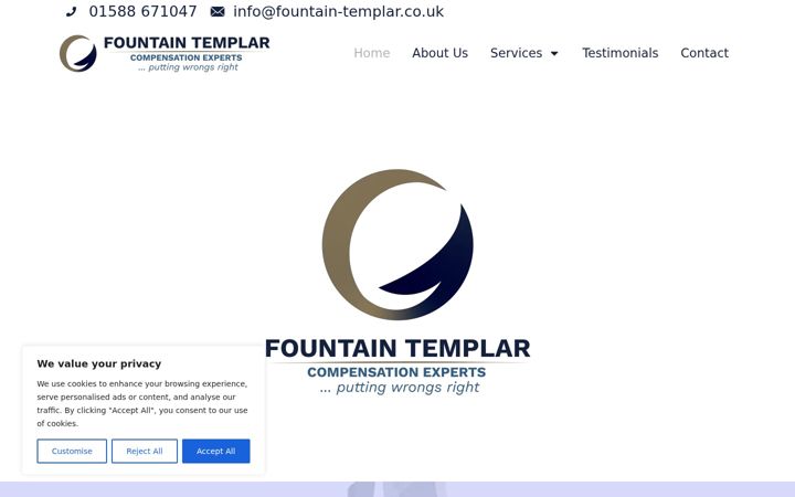 Screenshot ta' fountain-templar.co.uk