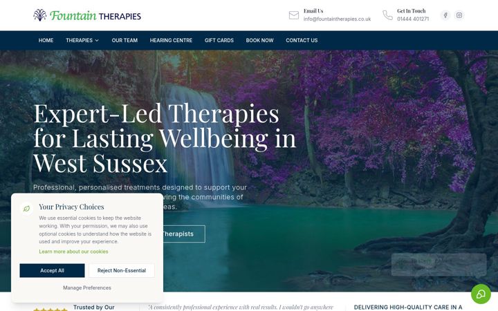 Screenshot ta' fountaintherapies.co.uk