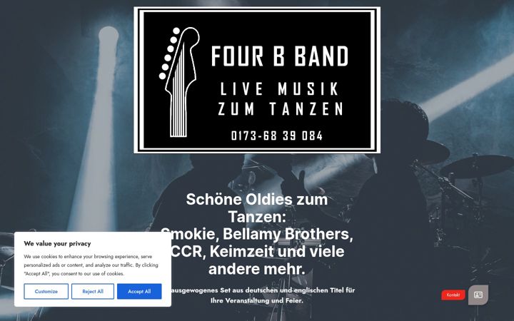Ekrānuzņēmums no four-b-band.de