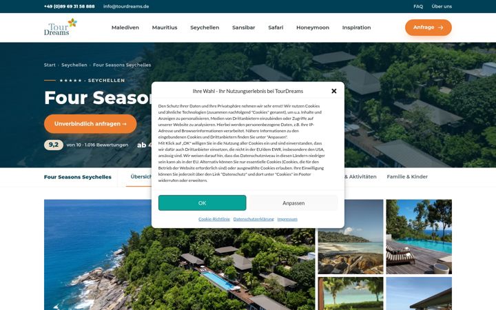 Screenshot of four-seasons-seychelles.de