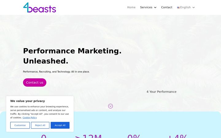 Screenshot of fourbeasts.com