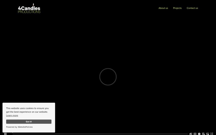 Screenshot of fourcandlesproductions.com
