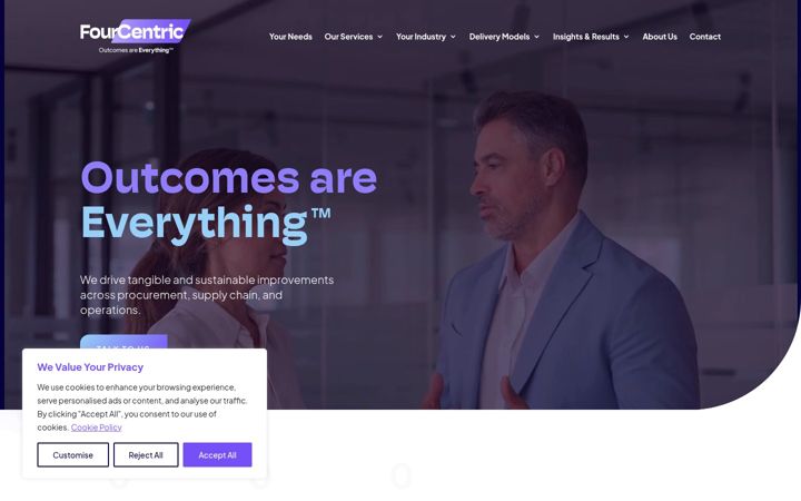 Screenshot of fourcentric.com