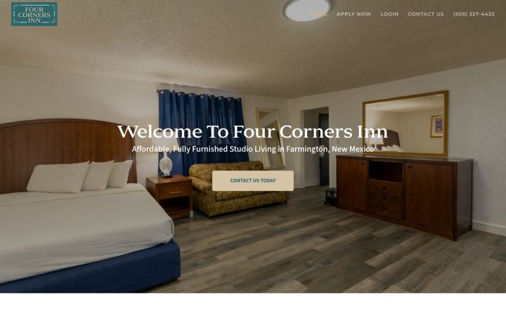 Screenshot of fourcornersinn.com