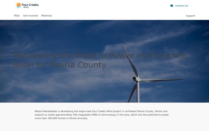 Screenshot of fourcreekswind.com