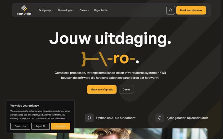 Screenshot of fourdigits.nl