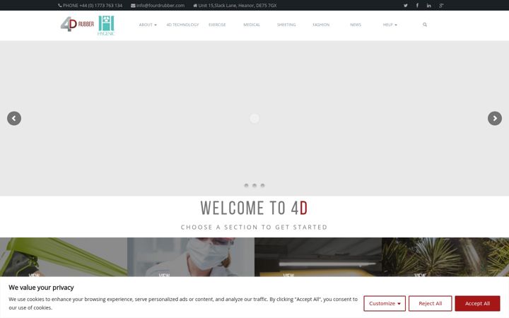 Screenshot of fourdrubber.com