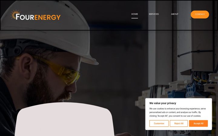 Screenshot of fourenergy.co.uk