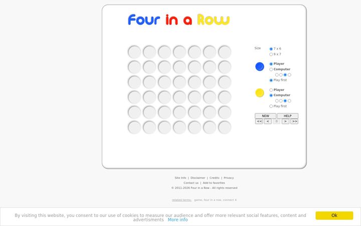 Screenshot of fourinarow.org