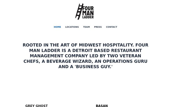 Screenshot of fourmanladder.com