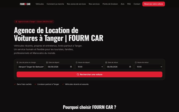 Screenshot of fourmcars.com