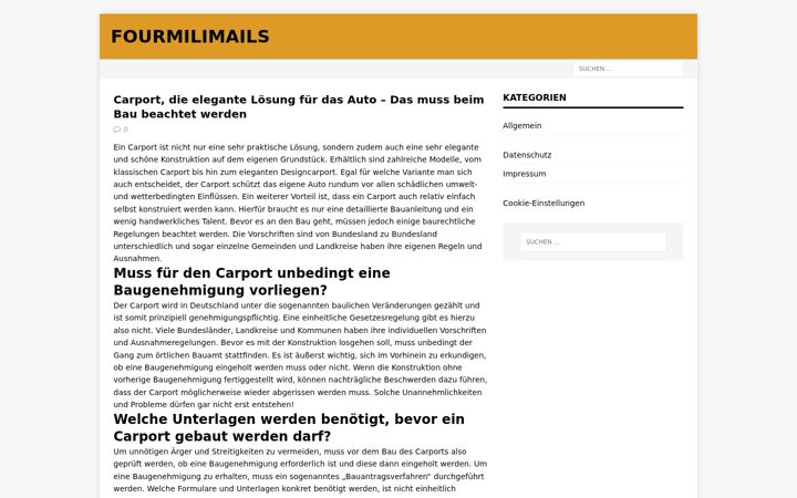 Screenshot of fourmilimails.com