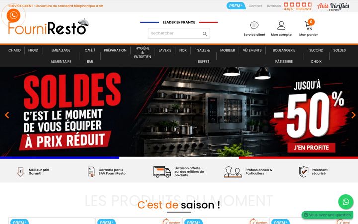 Екранна снимка на fourniresto.com