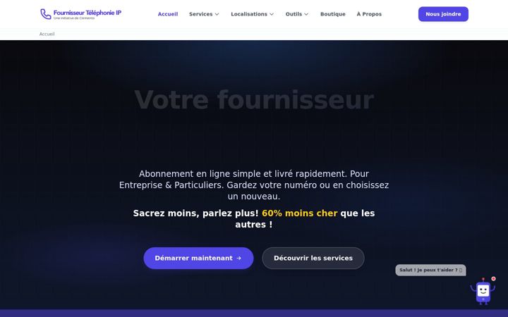 Screenshot of fournisseurtelephonieip.ca
