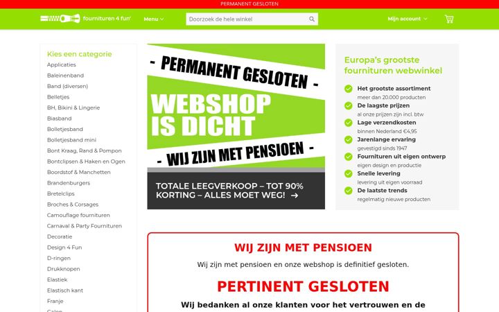 Screenshot of fournituren4fun.eu