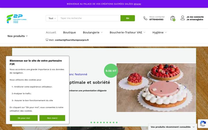 Screenshot of fourniturepourpro.fr