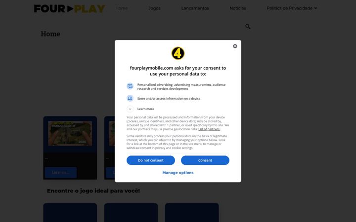 Screenshot of fourplaymobile.com