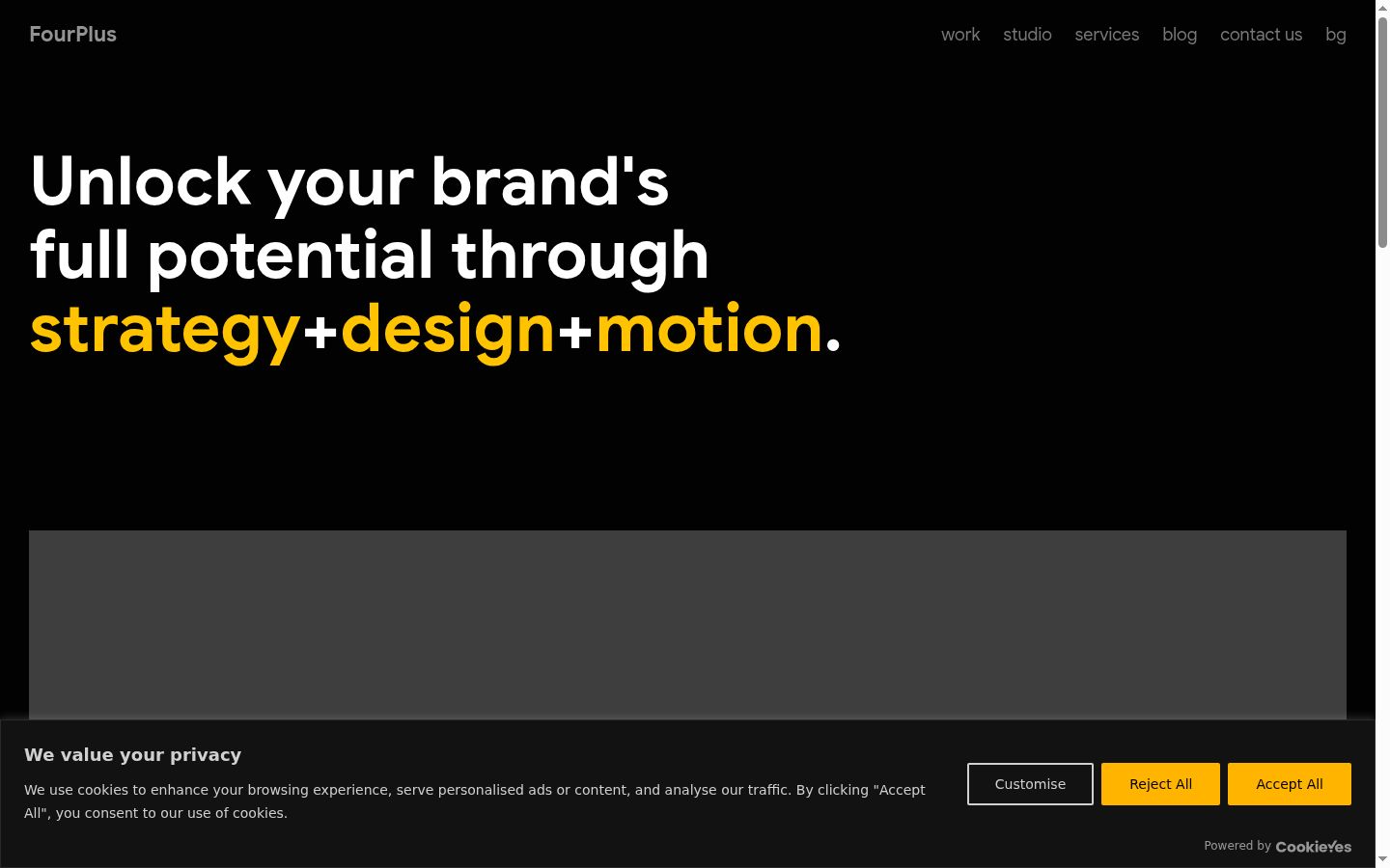 Screenshot of the consent banner shown before any interaction