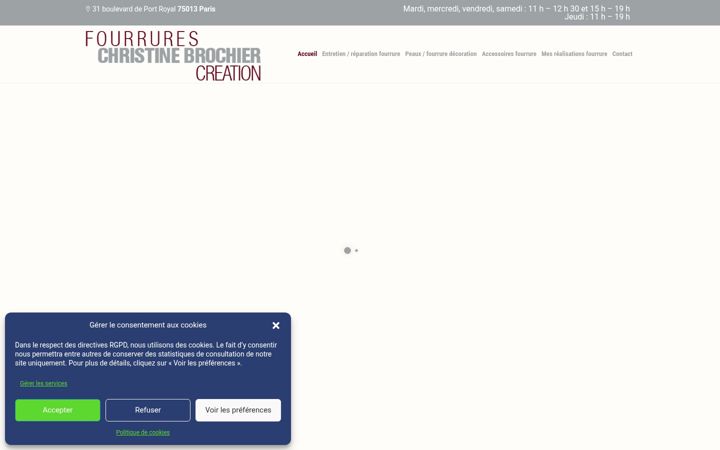 Screenshot of fourrure-creation-brochier.fr