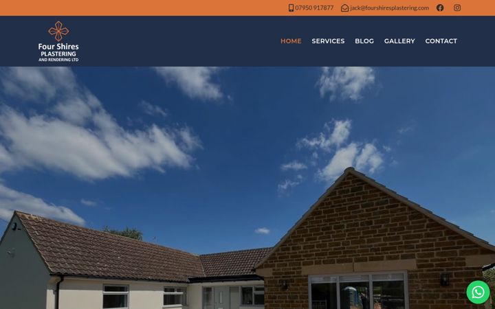 Screenshot of fourshiresplastering.com