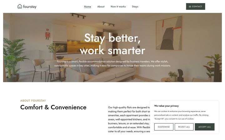 Screenshot of fourstay.be