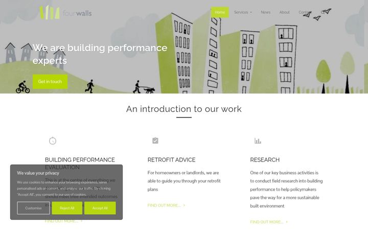 Screenshot of fourwalls-uk.com