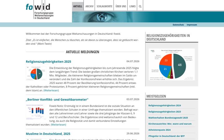 Screenshot of fowid.de