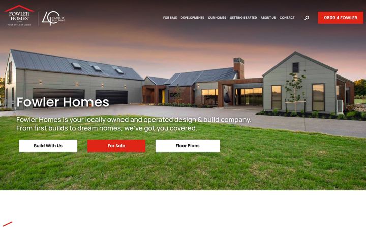 Screenshot of fowlerhomes.co.nz