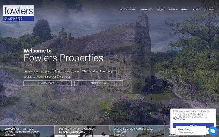 Ekrano kopija fowlersproperties.co.uk